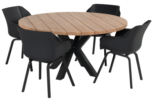 Hartman Tuinstoel Sophie - Antraciet Kunststof - Set Van 2