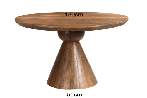 Brix eetkamertafel Balthazar - 130cm - mangohout