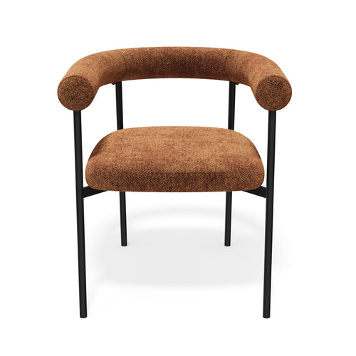 Premium Interiors - Set van 2 stoelen LOU - getextureerd fluweel terracotta 64cm