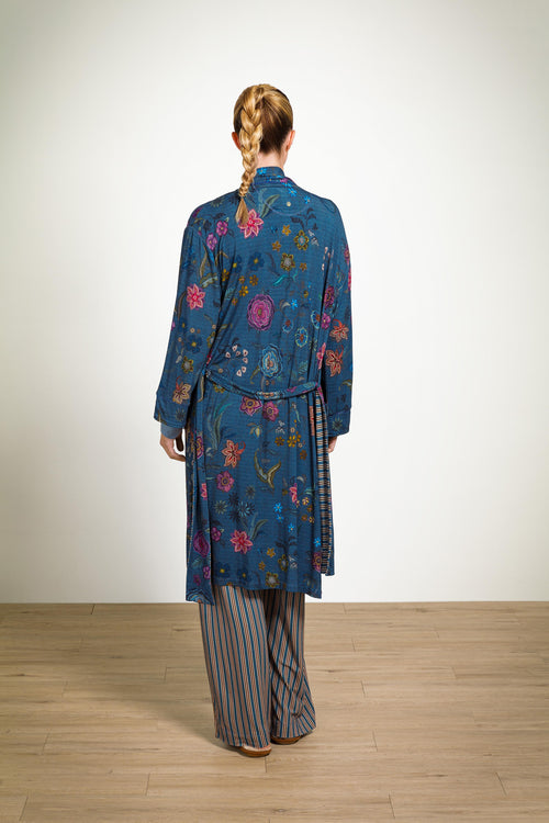 Pip Studio - Nisha Kimono Dames - Coco Flower - Blauw - XXL