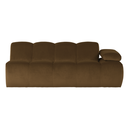 WOOOD 2-zits bank arm rechts Mojo - Velvet - Honinggeel - 74x204x97