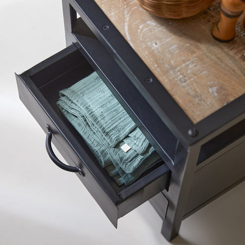 Tikamoon Metalen kindernachtkastje - Zwart - vtwonen shop