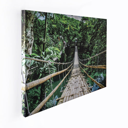 Art for the Home Canvas - Jungle Loopbrug - Multikleur - 75x100cm