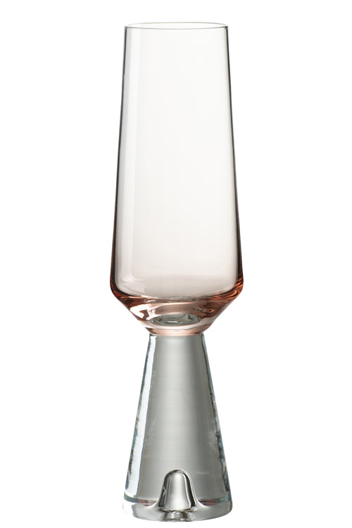J-Line glas champagne Walker - glas - transparant/oranje - 4 stuks - vtwonen shop