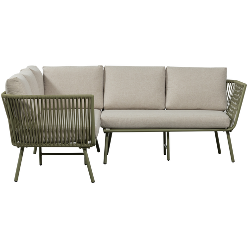 WOOOD loungeset Claunk - Metaal - Groen/Zand - 69x180x180 - vtwonen shop