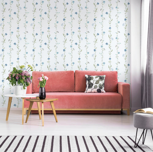 Sanders & Sanders behang bloemen blauw en wit - 53 cm x 10 m - 640171 - vtwonen shop