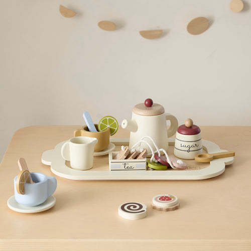 Petite Amélie Hölzernes Teeservice - 19 delig - Noisette - vtwonen shop