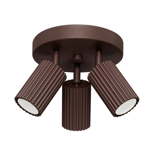 Sollux Lighting Plafondlamp KARBON 3P bruin - 19,5x19,5x18cm