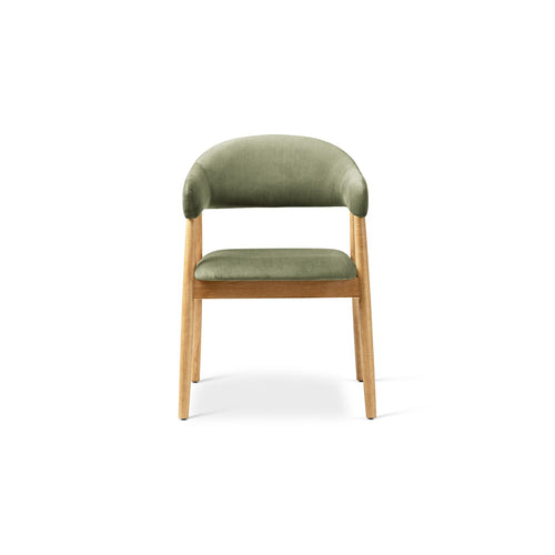 Set van 2 stoelen Adra flueel groente - 59x56x77cm
