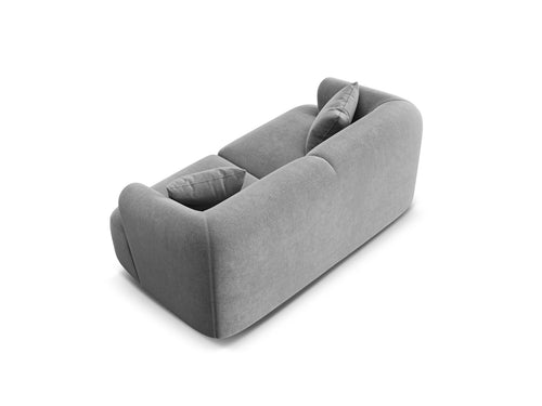 Cosmopolitan Design Modulaire bank Campi 2-zits, flueel grijs - 90x180x70cm