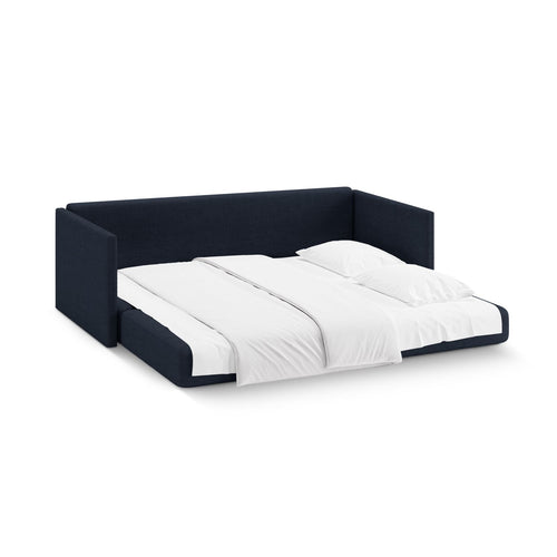 Cosmopolitan Design - Converteerbare bank Shannon 3-zits, structurele stof koningsblauw - 94x209x87cm