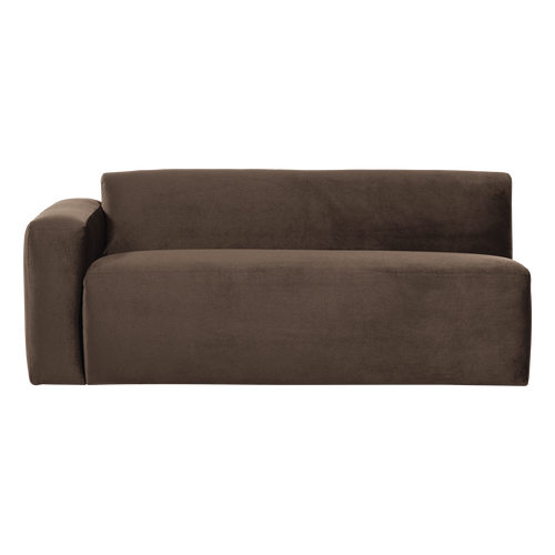 WOOOD 2-zits bank arm links Mojo Base - Velvet - Bruin - 74x185x97