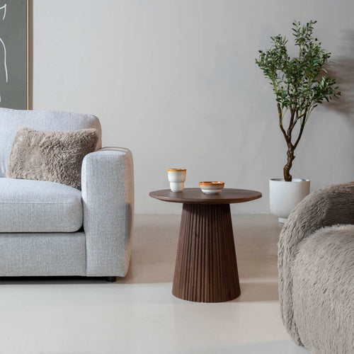 Giga Meubel Bijzettafel Salvador - Donkerbruin Hout - 50x50x46cm - vtwonen shop