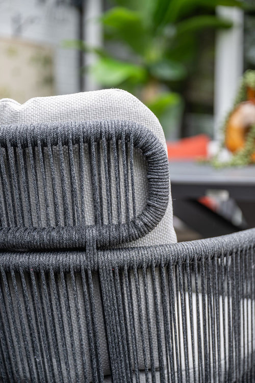 Linares dining fauteuil - carbon black - dark grey - valley sand