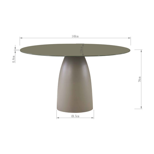 Kare Design Eettafel Terry 140x120cm