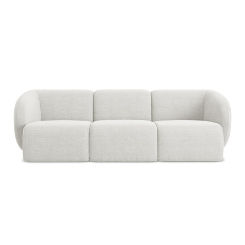 LaMiaSofa 3-zits bank Cervo - bouclé - wit - 244x94x75