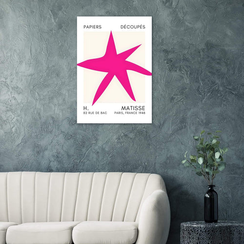 Artfulprints  Matisse – Star of the sea pink   poster A4 21x29.7 cm - vtwonen shop