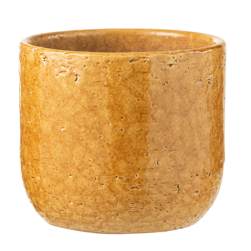 J-Line bloempot Leo - keramiek - oker - large - Ø 20 cm - vtwonen shop