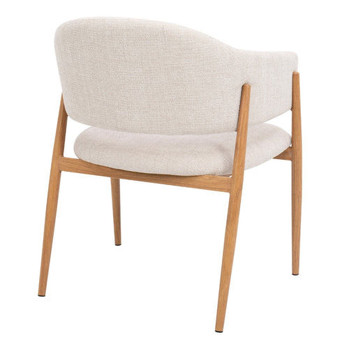 DÉJA Living Eetkamerstoel Dénia - Beige/Naturel - Zithoogte 48cm - Set van 2 - vtwonen shop