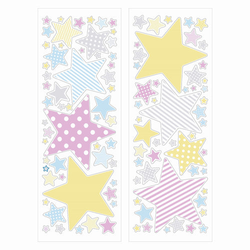 Art for the Home Muurstickers - Sterren - Pastelkleur - 2 x 25x70 cm - vtwonen shop