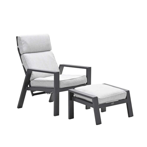 Max verstelbare fauteuil incl.voetenbank -  c. black - sand - vtwonen shop