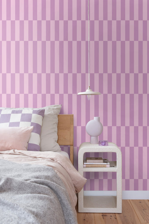 ESTAhome behang strepen paars - 50 x 900 cm - 131422 - vtwonen shop