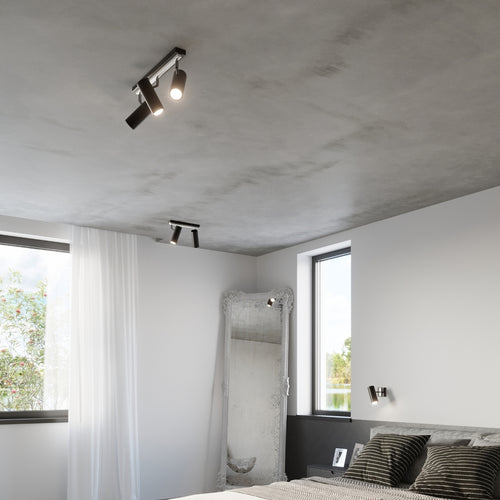 Sollux Lighting Plafondlamp DIREZIONE 3 zwart - 45x6x20cm