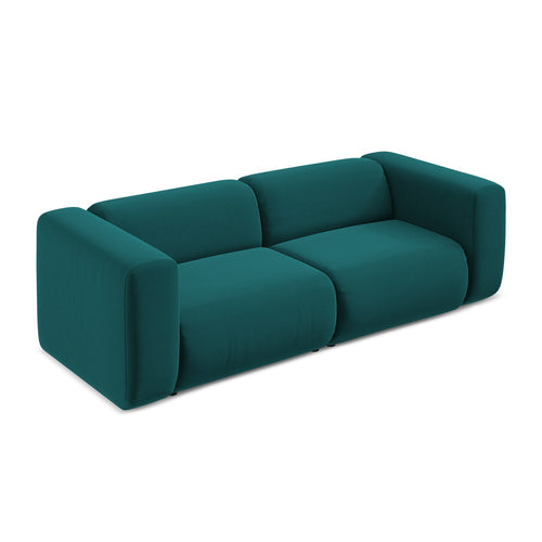LaMiaSofa 3-zits bank Bari - velours - marien - 228x89x70