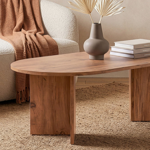 Calicosy - IRIS Ovale salontafel L119 cm - Kasjmier - 60x119x39,8 cm