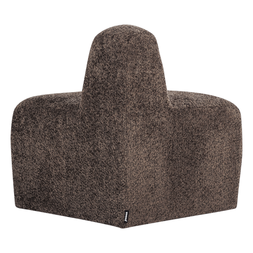 WOOOD eetbank hoek rond rugleuning Mojo Base - Wollig - Bruin - 83x76x76
