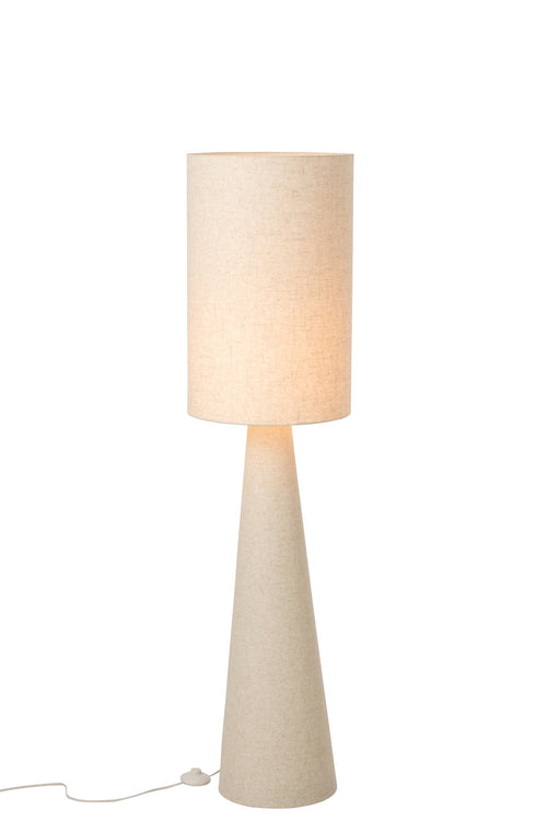 J-Line lamp op voet - textiel - beige - medium