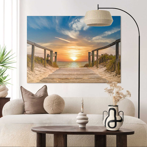 Reinders schilderij Zonsondergang aan het Strand - 100x140cm