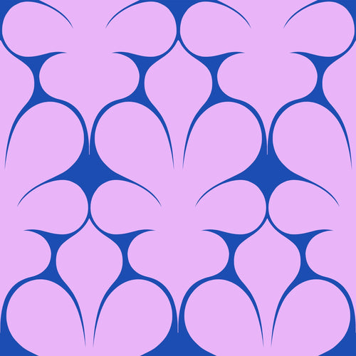 ESTAhome behang retro ornamenten paars en blauw - 50 x 900 cm - 131562 - vtwonen shop