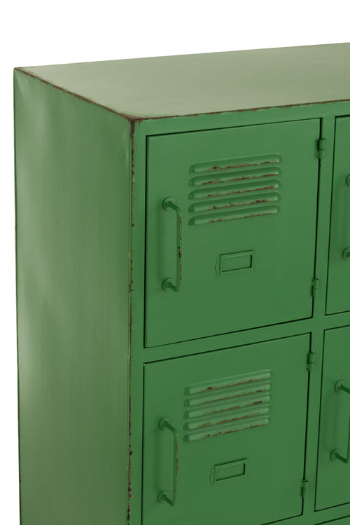 J-Line kast 9 Deuren - metaal - groen