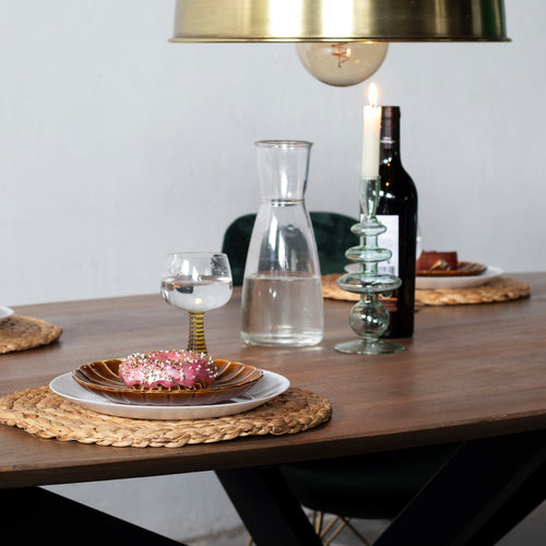 Giga Meubel Eettafel Diamond - Naturel Hout/Metaal - 160x90x78cm - vtwonen shop