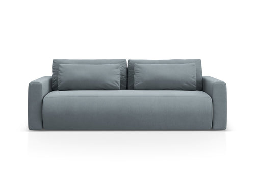 Cosmopolitan Design Slaapbank met opbergdoos Belfast 3-zits, flueel blauw grijs - 105x238x84cm