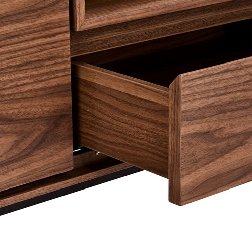 Furnhouse tv-meubel Tokyo - Amerikaanse walnoot - MDF, Amerikaans walnootfineer - 45x160x50