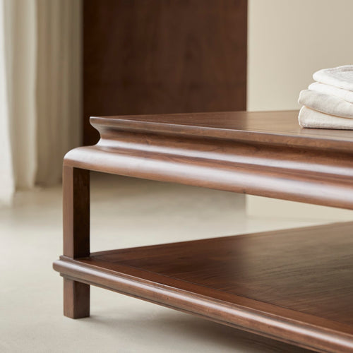 Tikamoon Vierkante salontafel van massief acacia - Donkerbruin - vtwonen shop