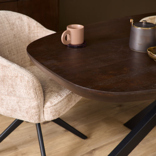 Starfurn  eettafel Madison - zwart - 90x160x76cm