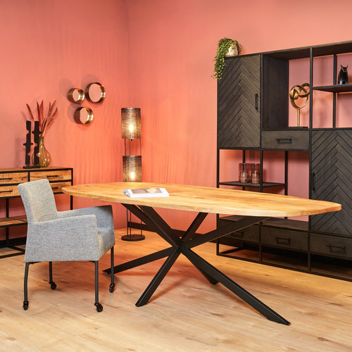 StarFurn Eettafel Elegance - Deens Ovaal Naturel - 240x110x76cm