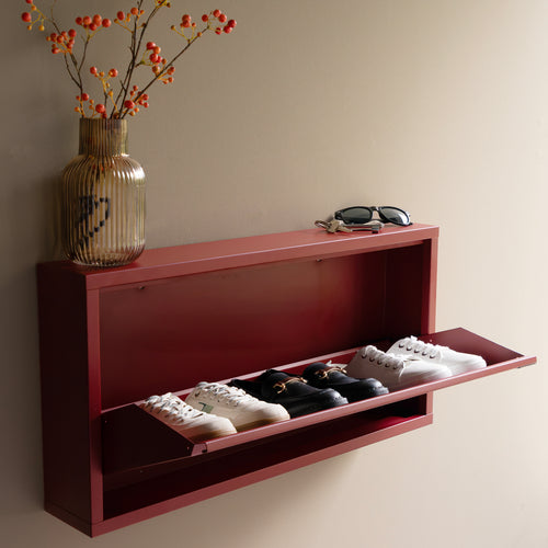 Spinder Design schoenenkast Billy 1 - Burgundy - 3 paar schoenen