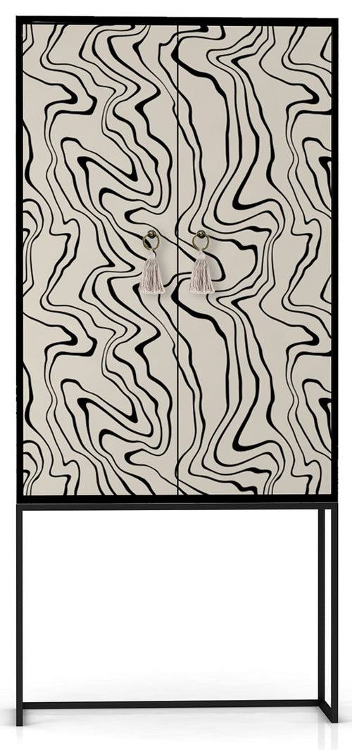 Kast dressoir met 2 deuren van MDF met Marmerhout textuur patroon - vtwonen shop