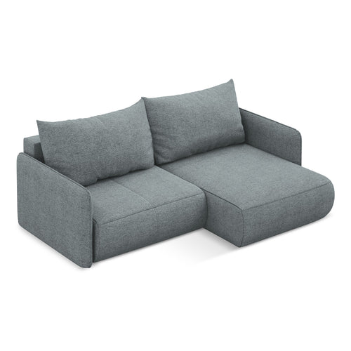 LaMiaSofa hoekbank rechts Palermo - chenille stof - jeans - 207x148x86