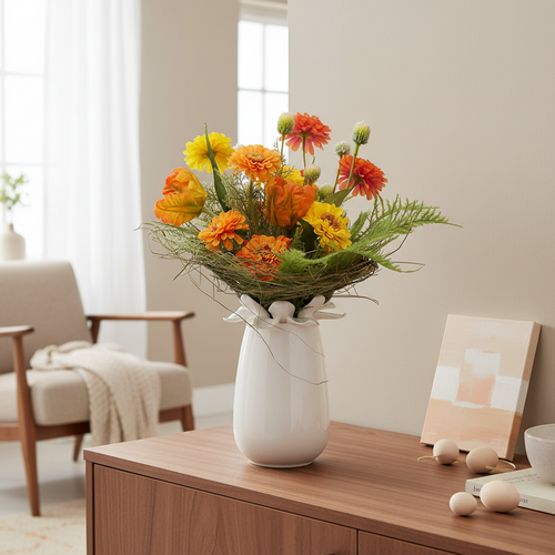 Maxifleur Kunstboeket Inge Dordrecht 35 cm oranje