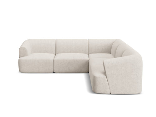 Cosmopolitan Design Symmetrische modulaire hoekbank Campi 6-zits, structurele stof lichtbeige - 255x255x70cm