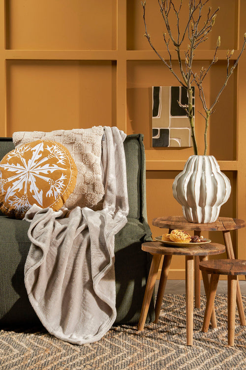 In The Mood Collection Famke Fleece Plaid - L180 x B130 cm - Beige - vtwonen shop