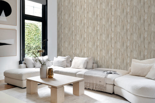 Origin Wallcoverings eco-texture vliesbehang bladeren lichtbeige - 53 cm x 10,05 m - 347371 - vtwonen shop