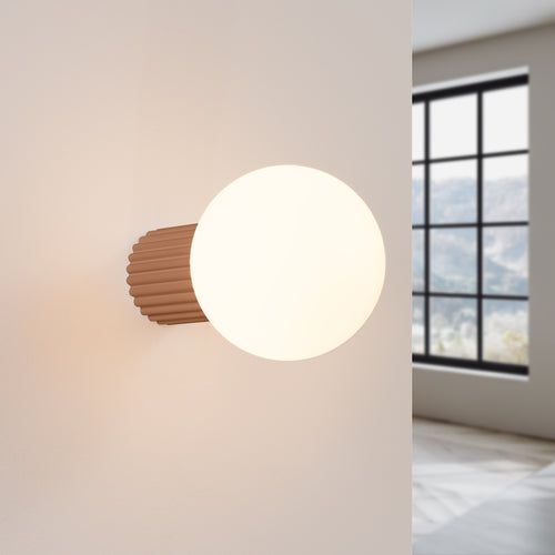 Sollux Lighting Wandlamp HALO mokka IP44 - 12x17x12cm