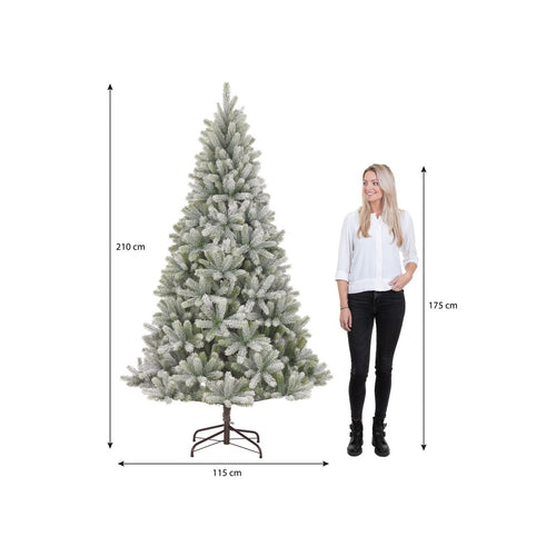 Black Box Trees Nagoya Kunst Kerstboom met Sneeuw - Kunstkerstboom H210 x Ø115 cm - Groen Frosted