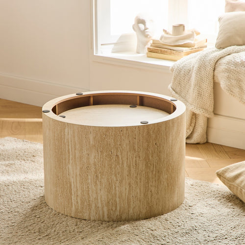 Calicosy - MAIA Set van 2 salontafels - Beige - 58x58x38 cm